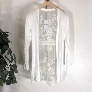 NWT Made In Italy My Style Lace White Sweater
